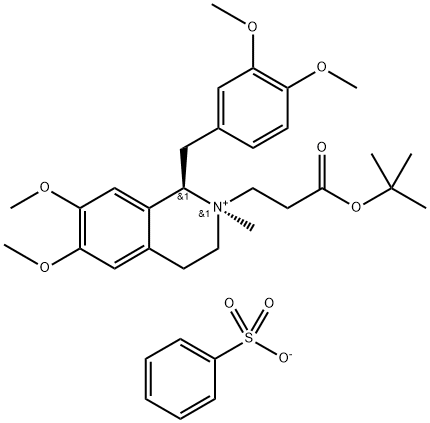 (1R,2R)-1-[(3,4-Dimethoxyphenyl)metil]-2-[3-(tert-butoxy)-3-oxopropyl]-1,2,3,4-tetrahydro-6,7-dimethoxy -2-methylisoquinolinium benzenesulfonate