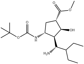 (1S,2S,3S,4R)-Metil 3-((R)-1-aMino-2-etilbutil)-4-(tert-butoxycarbonylaMino)-2-hydroxycyclopentanecarboxylate
