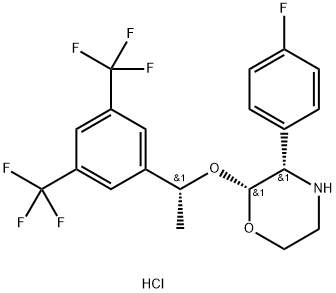 (2R,3S)-2-[(1R)-1-[3,5-Bis(trifluoromethyl)fenil]ethoxy]-3-(4-fluorophenyl)Morfolina hidroklorida