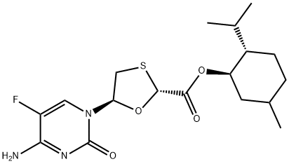 (2R,5S)-5-(4-amino-5-fluoro-2-oxo-1(2H)-pyrimidinyl)-1,3-Oxathiolane-2-asid karboksilik, (1R,2S,5R)-5- metil-2-(1-metiletil)sikloheksil ester