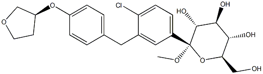 (2S,3R,4S,5S,6R)-2-(3-(4-(S)-tetrahydrofuran-3-yloxy)benzyl)-4-chlorophenyl)-tetrahydro-6-(hydroxyMethyl)-2-Methoxy -2H-pyran-3,4,5-triol