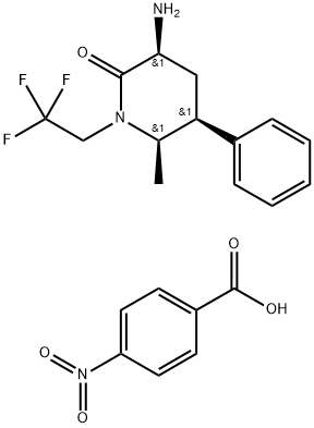 (3S,5S,6R)-6-metil-2-oxo-5-fenil-1-(2,2,2-trifluoroethyl)piperidine-3-aminium 4-nitrobenzoate