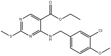 (5-PyriMidinecarboxylicacid, 4-[[(3-chloro-4-Methoxyphenyl)Methyl]aMino]-2-(Methylthio)-,etil ester)