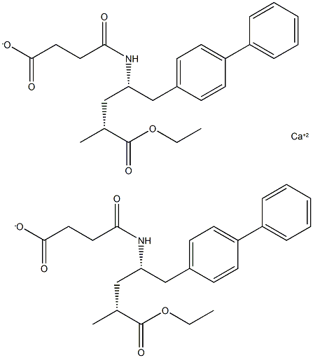 (alphaR,gammaS)-gamma-[(3-Carboxy-1-biphenyl]-4-pentanoic acid 4-etil esteroxopropyl)amino]-alfa-metil-[1,1'-garam kalsium