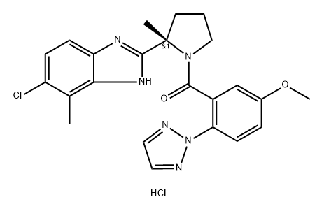 (S)-(2-(5-chloro-4-methyl-1H-benzo[d]imidazol-2-yl)-2-methylpyrrolidin- 1-yl)(5-methoxy-2-(2H-1,2) ,3-triazol-2-yl)