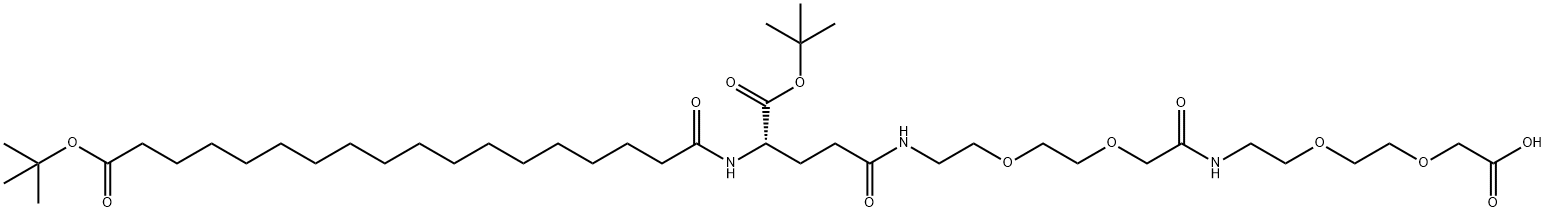 (S)-22-(Tert-butoxycarbonyl)-10,19,24-trioxo-3,6,12,15-tetraoxa-9,18,23-triazahentetracontane-1,41-asid dioik