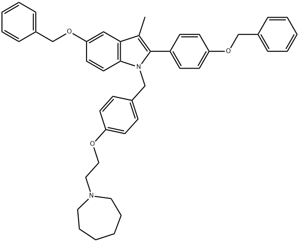 1-(4-(2-(azepan-1-yl)etoksi)benzil)-5-(benziloksi)-2-(4-(benziloksi)fenil)-3-metil-1H-indol