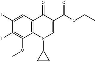 1-Cyclopropyl-6,7-difluoro-1,4-dihydro-8-methoxy-4-oxo-3-quinolinecarboxylic acid etil ester