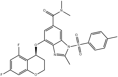 1H-Benzimidazole-6-carboxamide, 4-[[(4S)-5,7-difluoro-3,4-dihydro-2H-1-benzopyran-4-yl]oxy]-N,N,2-trimethyl-1 -[(4-metilfenil)sulfonil]-