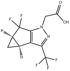 1H-Cyclopropa[3,4]cyclopenta[1,2-c]pirazol-1-asid asetik, 5,5-difluoro-3b,4,4a,5-tetrahydro-3-(trifluoromethyl)-, (3bS,4aR )-