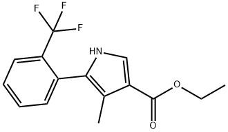 Asid 1H-Pyrrole-3-karboksilik, 4-metil-5-[2-(trifluoromethyl)fenil]-, etil ester