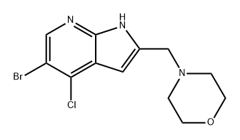 1H-Pyrrolo[2,3-b]piridin, 5-bromo-4-chloro-2-(4-morpholinylmethyl)-