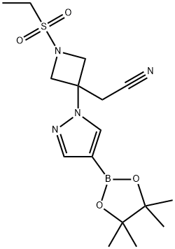2-(1-(Ethylsulfonyl)-3-(4-(4,4,5,5-tetramethyl-1,3,2-dioxaborolan-2-yl)-1H-pyrazol-1-yl)azetidin-3- yl) asetonitril