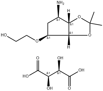 2-((3aR,4S,6R,6aS)-6-amino-2,2-dimethyltetrahydro-3aH-cyclopenta[d][1,3]dioxol-4-yloxy)etanol asid L-tataric