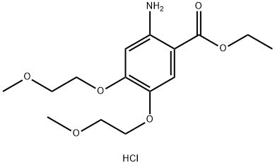2-Amino-4,5-bis(2-methoxyethoxy)asid benzoik etil ester hidroklorida