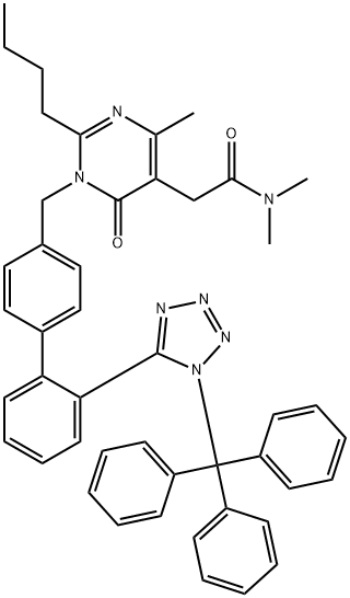 2-Butyl-1,6-dihydro-N,N,4-trimethyl-6-oxo-1-[[2'-[1-(triphenylmethyl)-1H-tetrazol-5-yl][1,1'- bifenil]-4-yl]metil]-5-pyrimidineacetamide