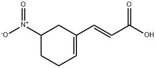 2-Asid propenoik, 3-(5-nitro-1-sikloheksen-1-yl)-, (2E)