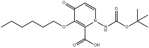 Asid 2-Pyridinecarboxylic, 1-[[(1,1-dimethylethoxy)carbonyl]amino]-3-(hexyloxy)-1,4-dihydro-4-oxo-