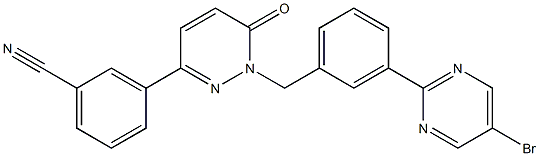 3-(1-(3-(5-bromopyrimidin-2-yl)benzyl)-6-oxo-1,6-dihydropyridazin-3-yl)benzonitril