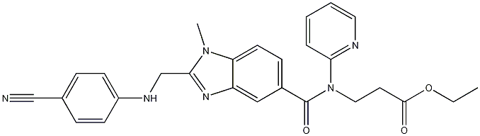 3-[[[2-[[(4-Syanofenil)amino]metil]-1-metil-1H-benzimidazol-5-yl]karbonil]piridin-2-ylamino]asid propionik etil ester