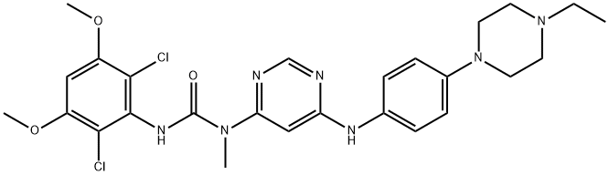 3-(2,6-Dichloro-3,5-dimethoxyphenyl)-1-[6-[[4-(4-ethylpiperazin-1-yl)phenyl]amino]pirimidin-4-yl]-1-methylurea