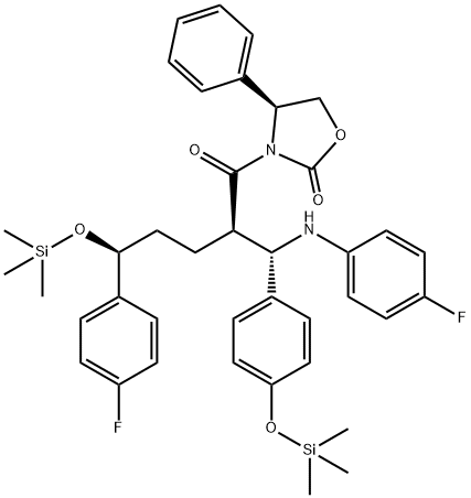 3-[(2R,5S)-5-(4-Fluorofenil)-2-[(S)-[(4-fluorofenil(amino)]][4-[trimetilsilil]-oksi]fenil]metil]-1- oxo-5-[(trimethylsily)-oxy]pentyl]-4-fenil-(4S)-2-oxazolidinone