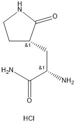3-Pyrrolidinepropanamide, α-amino-2-oxo-, hidroklorida