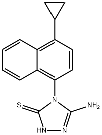 3H-1,2,4-Triazole-3-thione, 5-amino-4-(4-cyclopropyl-1-naftalenyl)-2,4-dihydro
