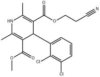 4-(2,3-Dichloro-phenyl)-2,6-dimethyl-1,4-dihydro-pyridine-3,5-dicarboxylic acid 3-(2-cyano-ethyl) ester 5-metil ester