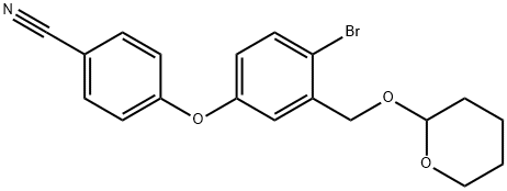 4-(4-bromo-3-(((tetrahydro-2H-pyran-2-yl)oksi)metil)fenoksi)benzonitril