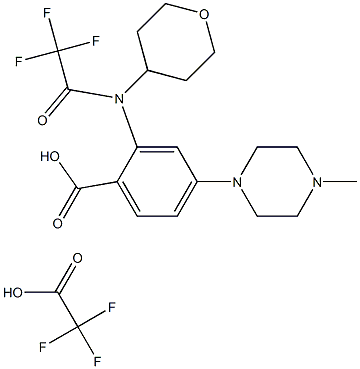 4-(4-methylpiperazin-1-yl)-2-[(tetrahydropyran-4-yl)(2,2,2-trifluoroacetyl)amino]asid benzoik trifluoroacetate