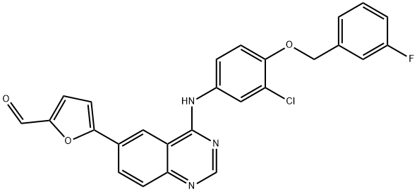 5-[4-((3-Chloro-4-((3-fluorobenzyl)oxy)fenil)amino)quinazolin-6-yl]-2-furaldehyde