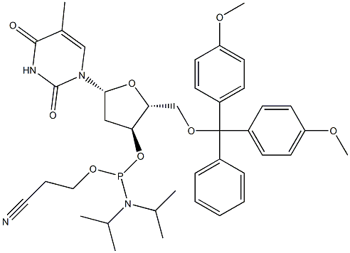 5'-Dimethoxytrityl-3'-deoxythymidine 2'-[(2-cyanoethyl)-(N,N-diisopropyl)]-phosphoramidite