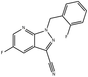 5-fluoro-1-(2-fluorobenzyl)-1H-pyrazolo[3,4-b]piridin-3-karbonitril