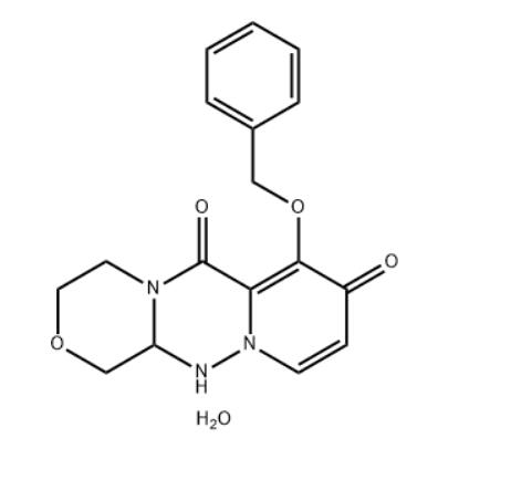 7-(benzyloxy)-3,4,12,12a-tetrahydro-1H-[1,4]oxazino[3,4-c]pyrido[2,1-f][1,2,4]triazine-6, 8-dio ne, hemihidrat