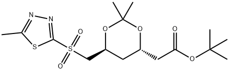 D-erythro-Hexonic acid, 2,4,6-trideoxy-3,5-O-(1-methylethylidene)-6-[(5-methyl-1,3,4-thiadiazol-2-yl)sulfonyl]- , 1,1-dimetiletil ester