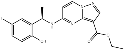 etil (R)-5-((1-(5-fluoro-2-hidroksifenil)etil)amino)pirazolo[1,5-a]pirimidin-3-karboksilat