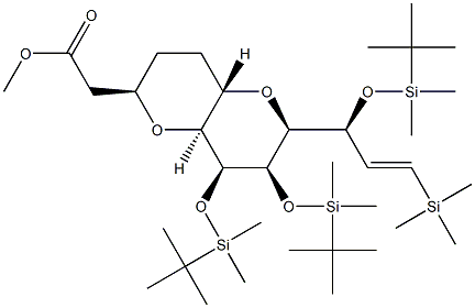 metil 2-((2R,4aS,6S,7R,8S,8aS)-7,8- bis((tert-butildimetilsilil)oksi)-6-((S,E)-1- ((tert-butildimetilsilil)oksi )-3- (trimethylsilyl)allyl)octahydropyrano [3,2- b]pyran-2-yl)acetate