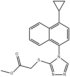 Metil 2-((4-(4-cyclopropylnaphthalen-1-yl)-4H-1,2,4-triazol-3-yl)thio)asetat