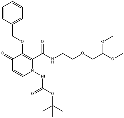 N-[2-[[[2-(2,2-dimethoxyethoxy)etil]amino]karbonil]-4-oxo-3-(fenilmetoksi)-1(4H)-piridinil]-Asid karbamik 1,1-dimetil ester