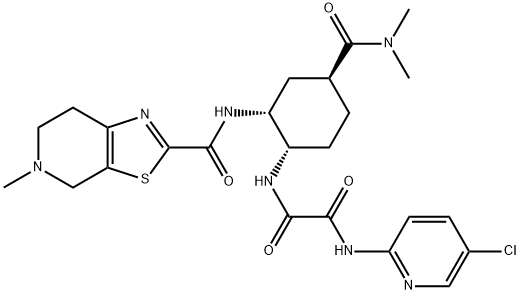 N-(5-Chloropyridin-2-yl)-N'-[(1S,2R,4S)-4-[(dimethylamino)karbonil]-2-[[(5-metil-4,5,6,7- tetrahydrothiazolo[5,4-c]pyridin-2-yl)carbonyl]amino]cyclohexyl]ethanediamide