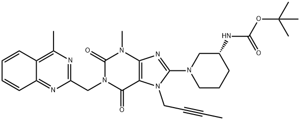 Tert-butil((3s)-1-(7-(tetapi-2-yn-1-yl)-3-Metil-1-((4-Methylquinazolin-2-yl)Metil)-2,6-dioxo- 2,3,4,5,6,7-hexahydro-1h-purin-8-yl)piperidin-3-yl)carbaMate